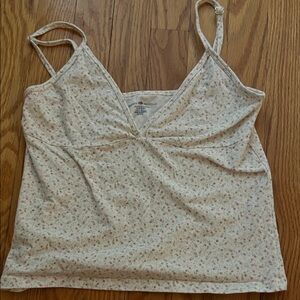 Brandy Melville Cream Floral Camisole